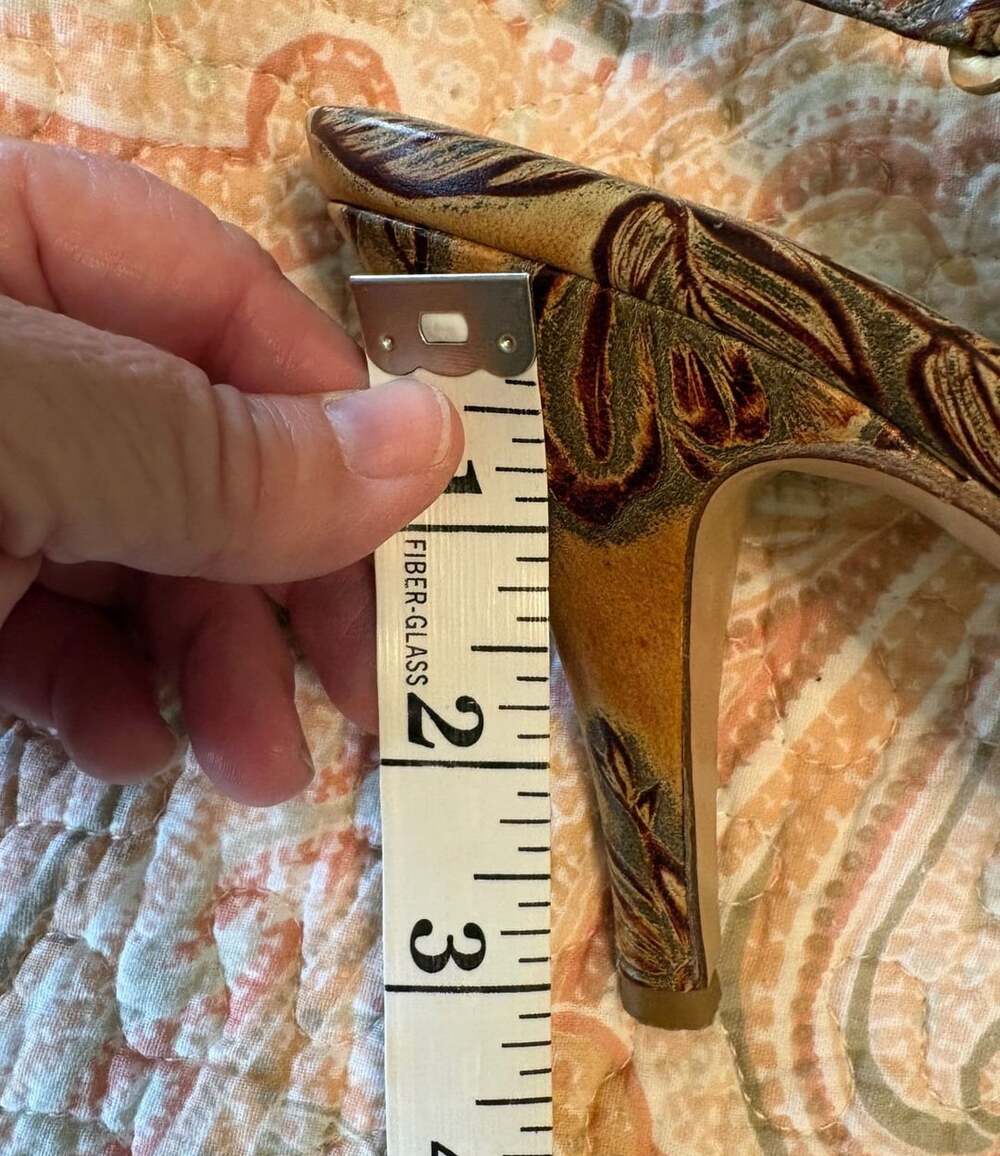 EUC Cuoieria Fiorentina Italian designer open toe ankle boot heels, Sz 36/6.5 - Picture 13 of 13